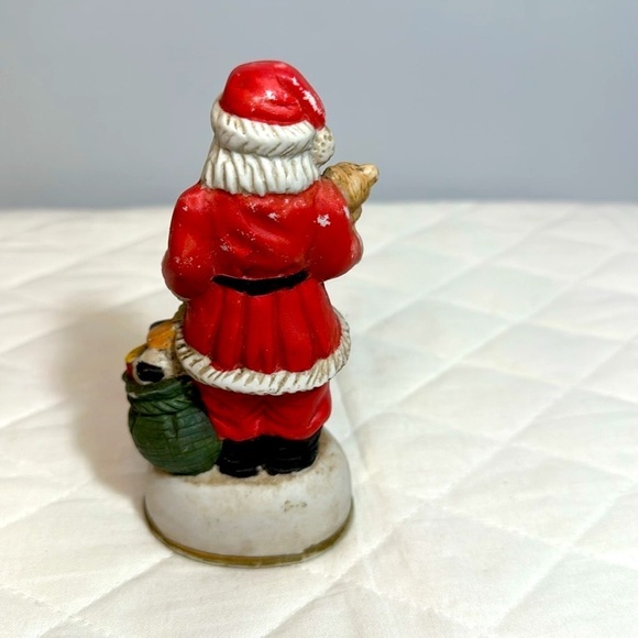 Vintage Christmas Eve Porcelain Santa With Teddy Bear And Gifts Australia - Picture 8 of 10